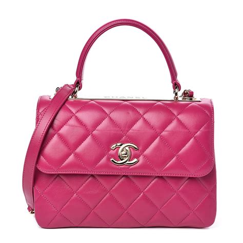 bright pink chanel bag|pink Chanel shoulder bag.